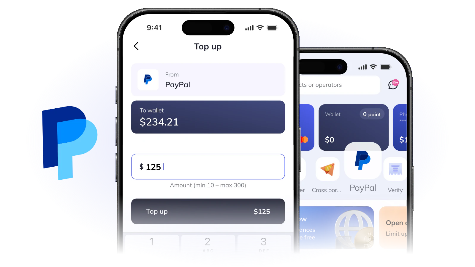 PayPal top-up in the Punto Pago app